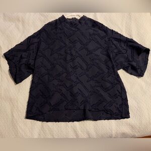 Joseph Ribkoff Textured Navy Blouse